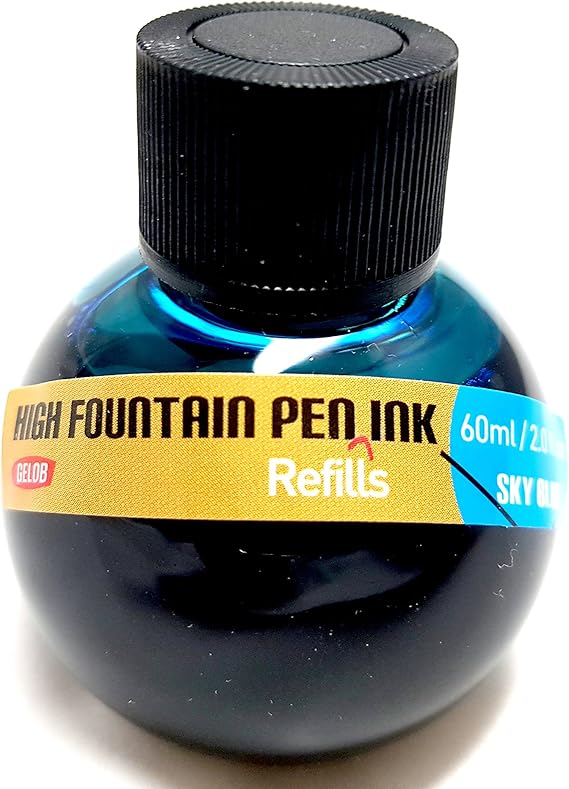 Fountain Pen Ink, Highlighter Refill. Bottled ink 9 colors