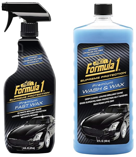 Formula 1 Premium Car Care Kit (Premium Fast Wax 473ml, Premium Wash