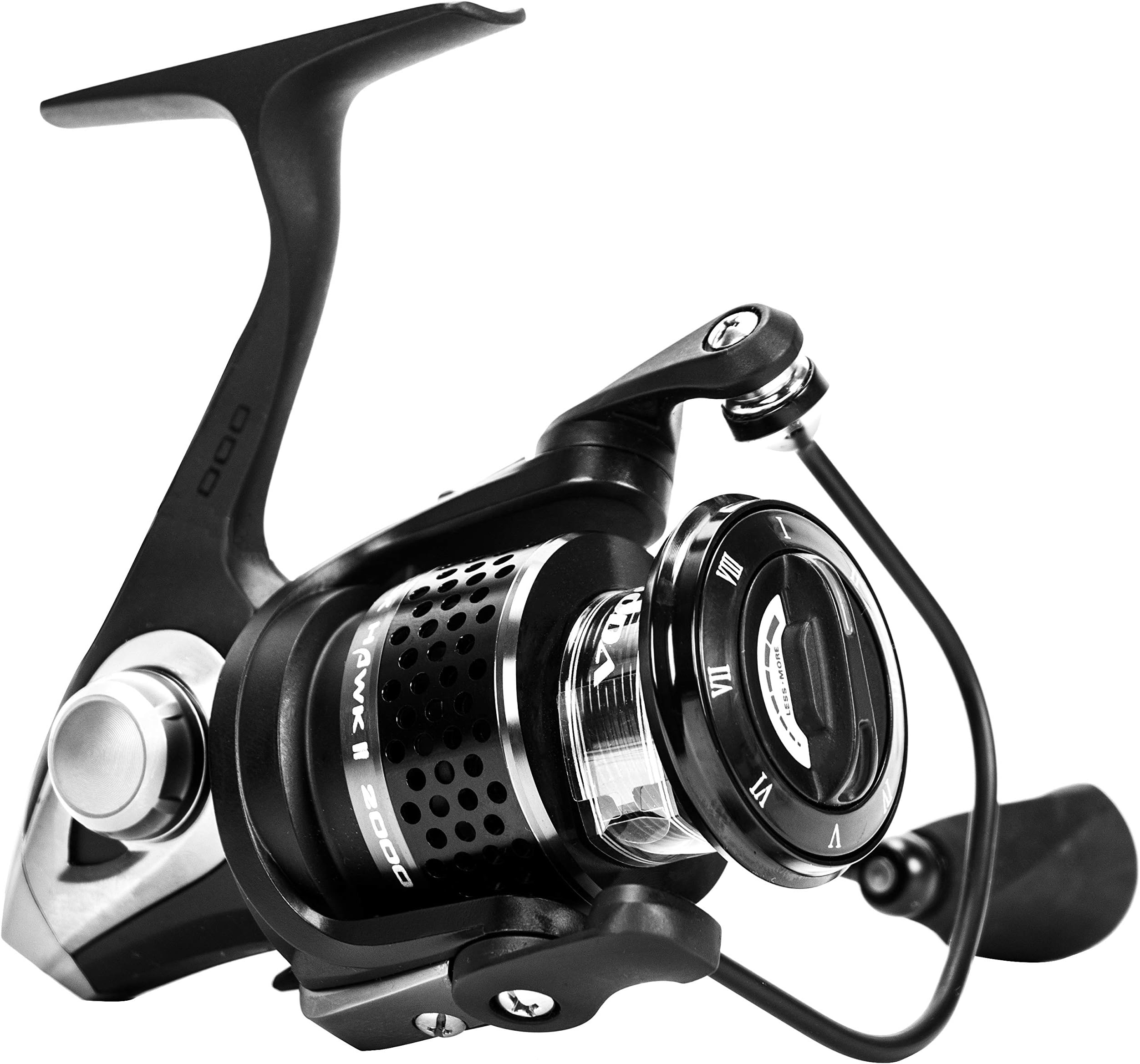 Ecooda 2018 Blackhawk II High-Strengthen Alu Body Spinning Fishing Reels Left/Right Handle Salt/Fresh Water Boat Rock Bass Fishing 1500/2000/3000/4000/4500/5000 10BB+1RB Bearing 5.1:1 Gear Ratio