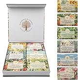 Wavertree & London Natural Soap Bars Gift Set (Set of 6), 7 Oz Assorted Scented Bar Soap Gift Box for Women & Men, Moisturizing & Pure Triple Milled Luxury Bath Soap Bars enriched with Shea Butter