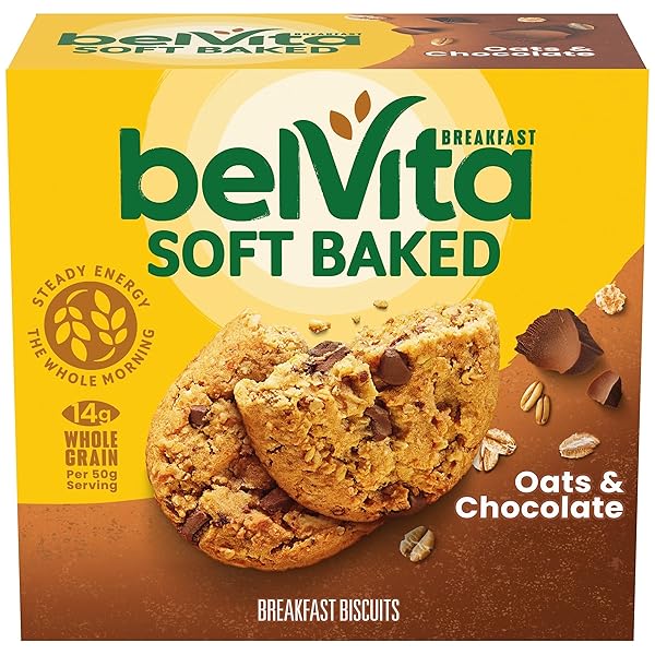 BELVITA SOFT BAKED BREAKFAST BARS, OATS & CHOCOLATE,...