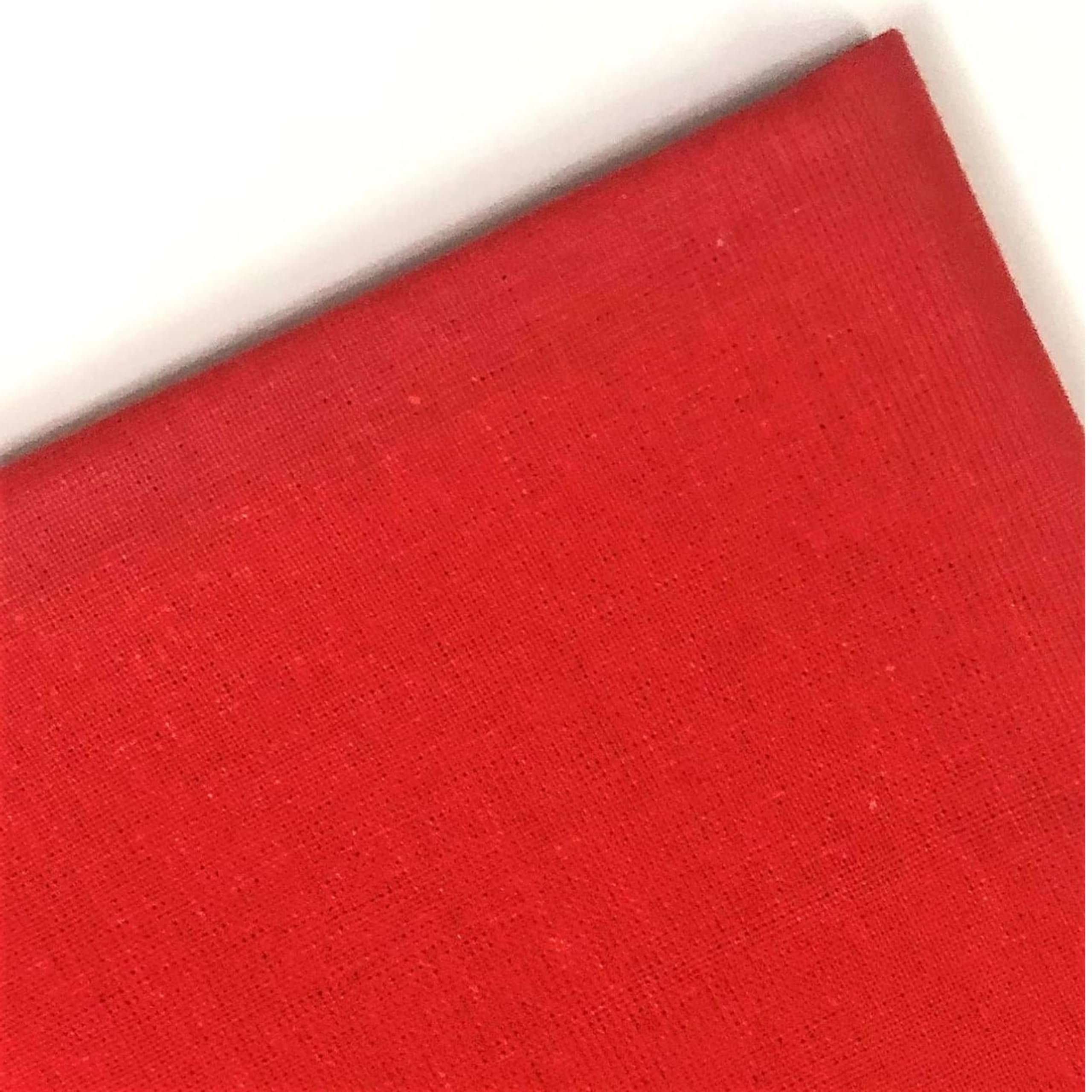 Premium Plain RED Cotton Fabric - 100% Pure Cotton Material for Versatile Use (4Metre)