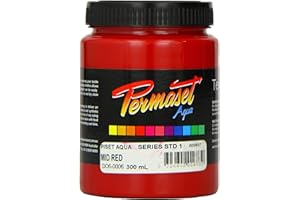 Permaset Aqua Screen Printing Ink Mid Red 300ml