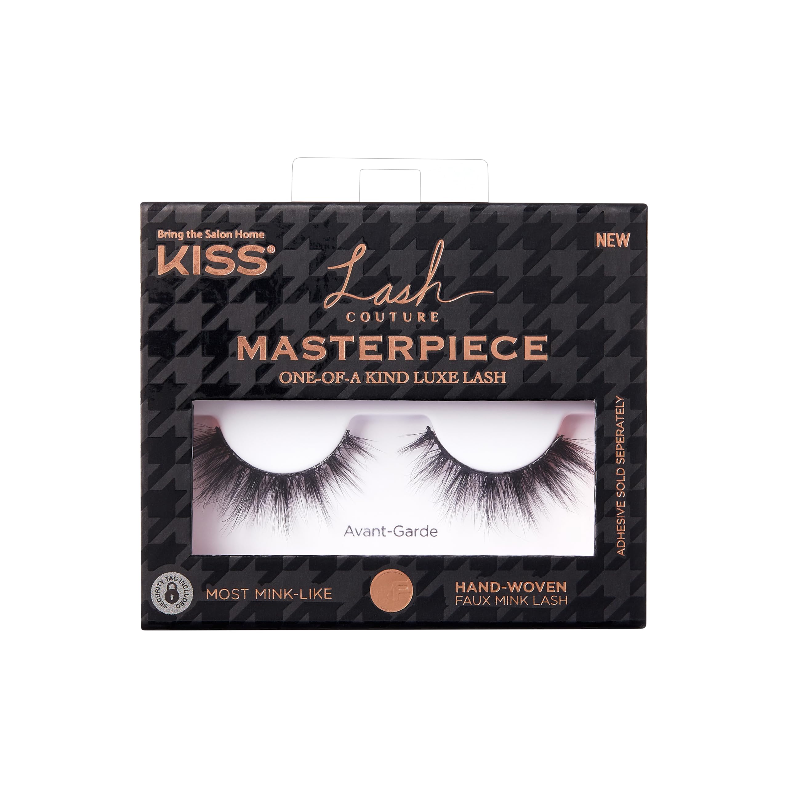 Photo 1 of KISS Lash Couture Masterpiece Hand-Woven Faux Mink False Eyelashes, Style ‘Avant-Garde’, 12mm, Easy to Apply, Reusable, Vegan, Cruelty Free, 1 Pair Strip Lashes
