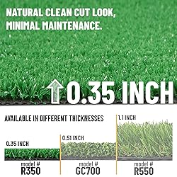 Ottomanson Artificial Grass Turf 5'3" x 8'2" Indoor