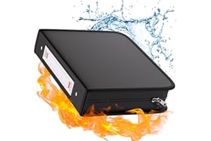 ZOOPIP Fireproof 3 Ring Binder with Zipper, 2 Inch D Rings Hold up 450 Sheets of 8.5" x 11" (A4), Compatible with Clear Page 