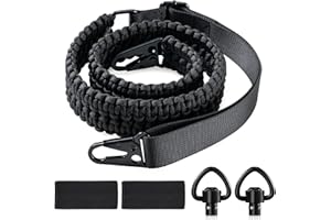 VVAAGG 2 Point QD Sling Adjustable 550 Paracord Sling with Metal Hook and QD Sling Swivels for Hunting