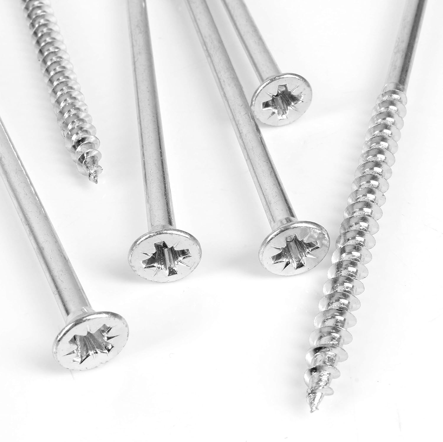 50x Zinc Countersunk Wood Screws M5 x 80mm Screws for Structural