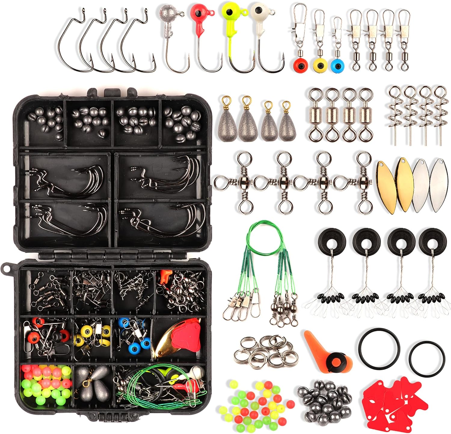 Fishing Gear and Tackle Box Organizer, Complete Fishing Equipment and Fishing Accessories Kit, Fishing Gifts for Men with Fishing Lures, Baits and Attractants - CYRUSGOLD : Sports & Outdoors