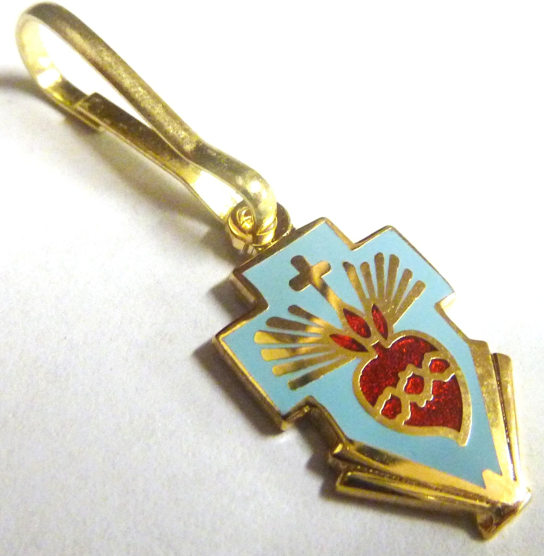 Sacred Heart of Jesus Christ in Cross Catholic Christian Jacket Backpack ZIPPER PULL CLIP