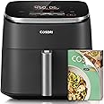 Cosori 9-in-1 TurboBlaze Air Fryer 6 Qt, PFAS-Free Ceramic Coating, 90°–450°F, Precise Heating for Even Results, Air Fry, Roa