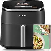 Cosori TurboBlaze Air Fryer, 9-in-1, 6 Qt, PFAS-Free Ceramic Coating | 90°–450°F, 5 Level Fan Speeds, 9 in 1 Air Fry, Roast, 