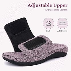 ERGOfoot Fuzzy House Slippers with Arch Support for