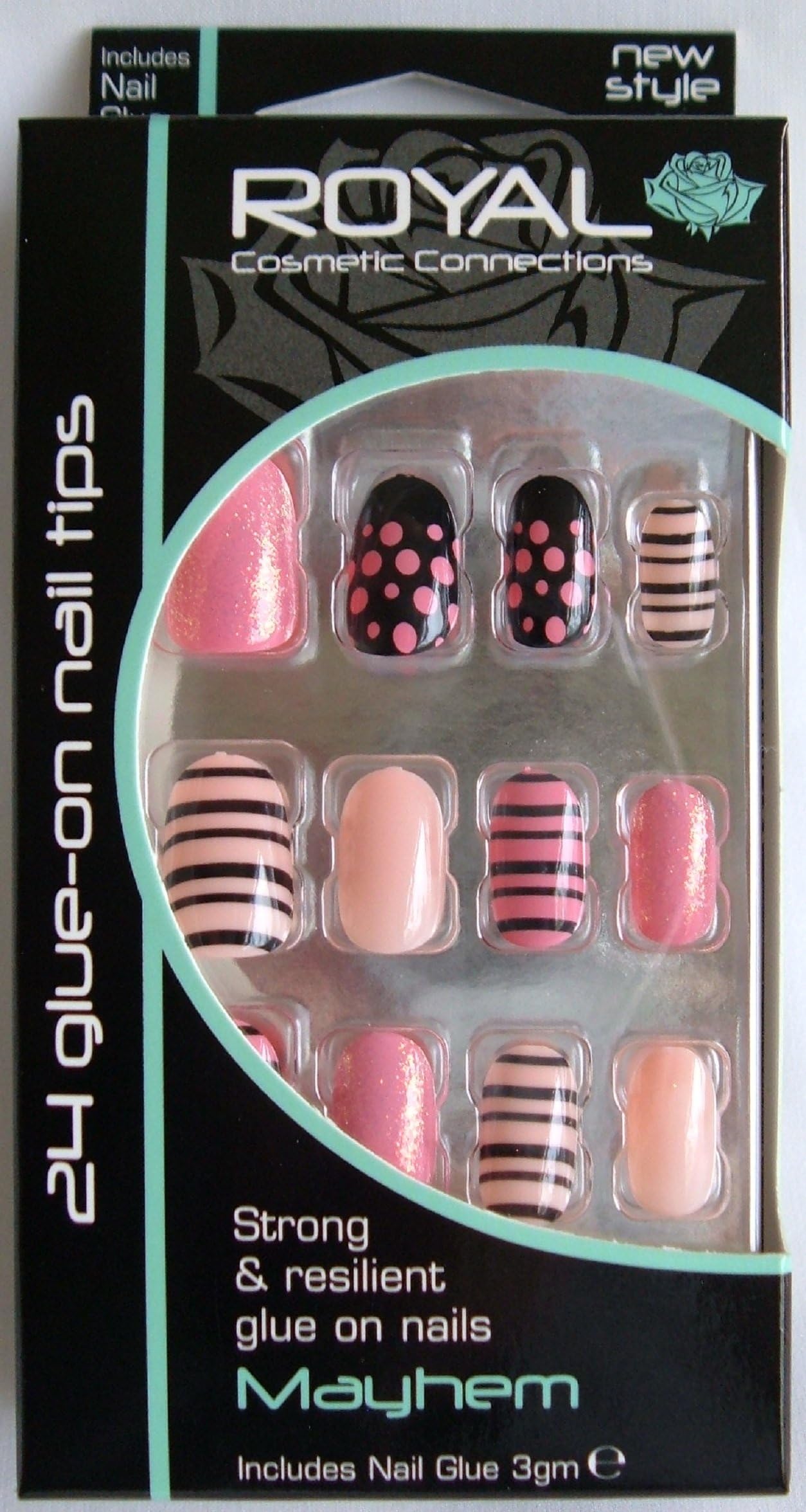 Royal 24 Glue on Nail Tips - Mayhem
