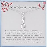 Granddaughter Necklace Granddaughter Gifts from Grandma Sterling Silver Infinity Necklace for Granddaughters Birthday Graduation Christmas Holiday