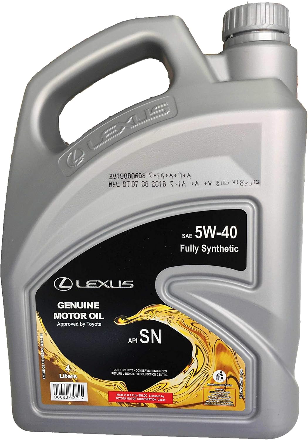 LEXUS MOTOR OIL 5W40 SN (4 LTR) Buy Online at Best Price in UAE