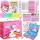 Art Supplies for Kids,66PCS Drawing Kits with Unicorn Storage Case for Girls Age 4-12,Art Case Coloring Sets,Crayon,Colored Pencils,Coloring Book Sketch Book Drawing Stuff,Gift Toys for Girls Age 5-10