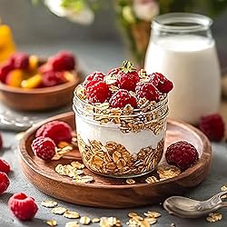 ComSaf Wide Mouth 8 oz Mason Jars with Lids, 6 Pcs