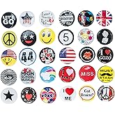 R.B.Y. Special100% Huge Wholesale Set of 30 New Pins/Buttons/Badges 80's Buttons pins Slogans Sayings pin,Lapel pin for Clothes/Bags/Backpack/Hats/Jeans and More...