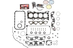 EVERGREEN PET SUPPLIES Evergreen Engine Rering Kit FSBRR4029EVE Compatible With 96-00 Honda Civic 1.6 D16Y5 D16Y7 Full Gasket Set, Standard Size Main Rod Bearings, Standard Size Piston Rings