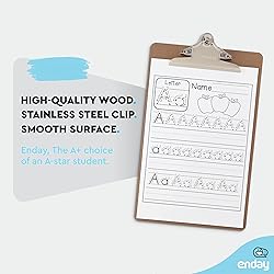 Clipboard Wood with Sturdy Stainless Steel Spring