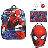 Bioworld Spiderman 5-Piece 16" Backpack with lunch kit for Boys