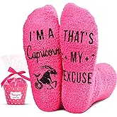 HAPPYPOP Zodiac Constellation Horoscope Gifts - Fuzzy Space Galaxy Birthday Astrology Socks