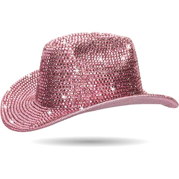 6541 Cowboy Hat Cowgirl Hat- Preppy Sparkly Hats For Women Amazon.com: Noamus 2 Pack White Cowgirl Hat with Heart  main image 2