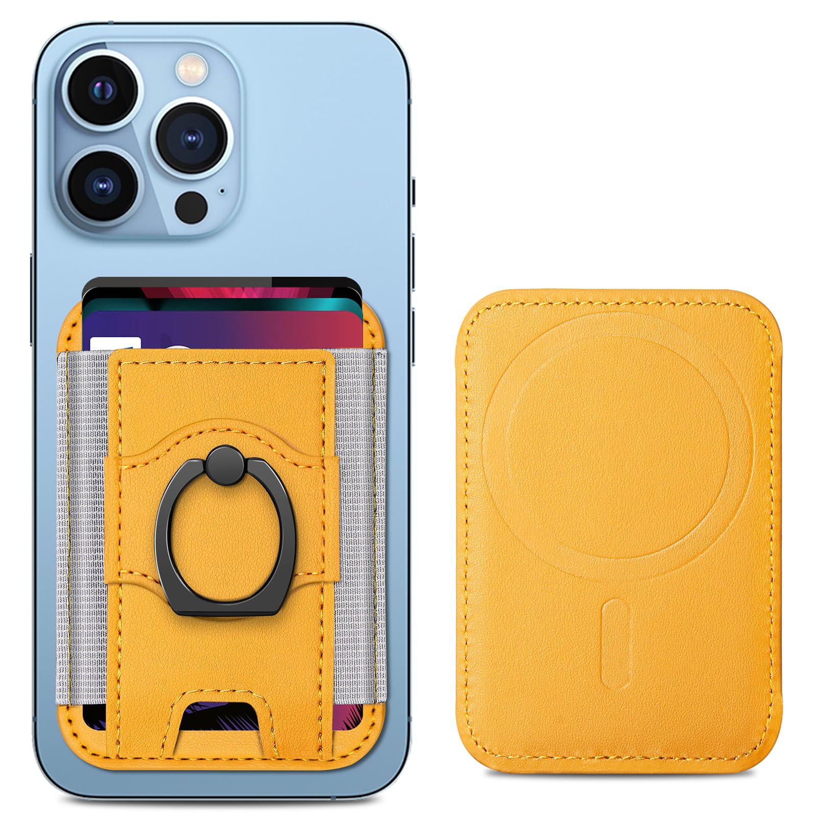 ExtreLife Wallet with Grip, MagSafe Wallet and Phone Stand