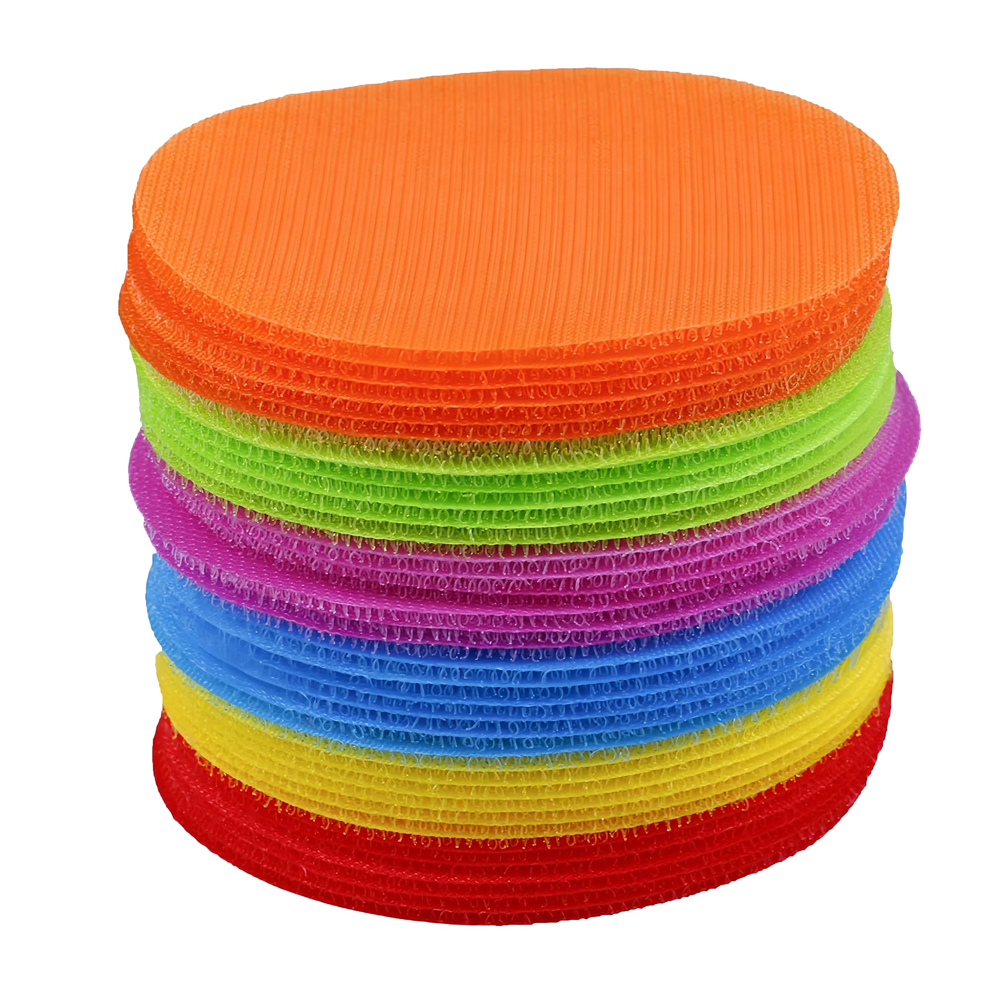 hioseyre 30pcs Carpet Marker Spot, Colorful Floor Velcro Sit Dots Circles Carpet Spots Markers for Classroom Kindergarten, School, Playrooms, Home Exercise Drills