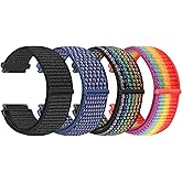 WNIPH 4 Pack Nylon Watch Bands compatible with Garmin Venu 3/Venu 2/Vivoactive 4, Garmin Forerunner 255/255 Music/265/945/955/965, 22mm Sport Repalcement Strap for Amazfit GTR 4/3/2, Amazfit Bip 6/5