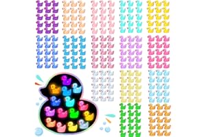 ROMROC 285PCS Mini Resin Duck Luminous Tiny Ducks Set Glow in The Dark Ducks Miniature Duck for Dollhouse Garden Micro Landscape DIY Decoration Craft Birthday Party Decor Potted Plants(15Colors)