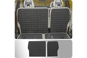 Thinzyou Back Seat Cover Protector Compatible with 2021-2025 2026 Kia Sorento 6&7 Seats Kick Mats Cargo Mat Cargo Liner TPE All Weather Trunk Liner 2024 Sorento Accessories (2nd Row Backrest Mats)