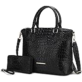MKF Collection Tote Bag for Women & Wristlet Wallet Purse Set, Vegan Leather Top-Handle Shoulder Handbag by Mia K