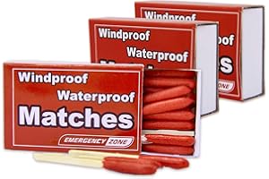 Emergency Zone Matches Waterproof & Wind/Waterproof Matches. Stormproof. Bulk Options. Available in 3, 5, 10, 50, and 100 Packs (Stormproof, 3 Pack)