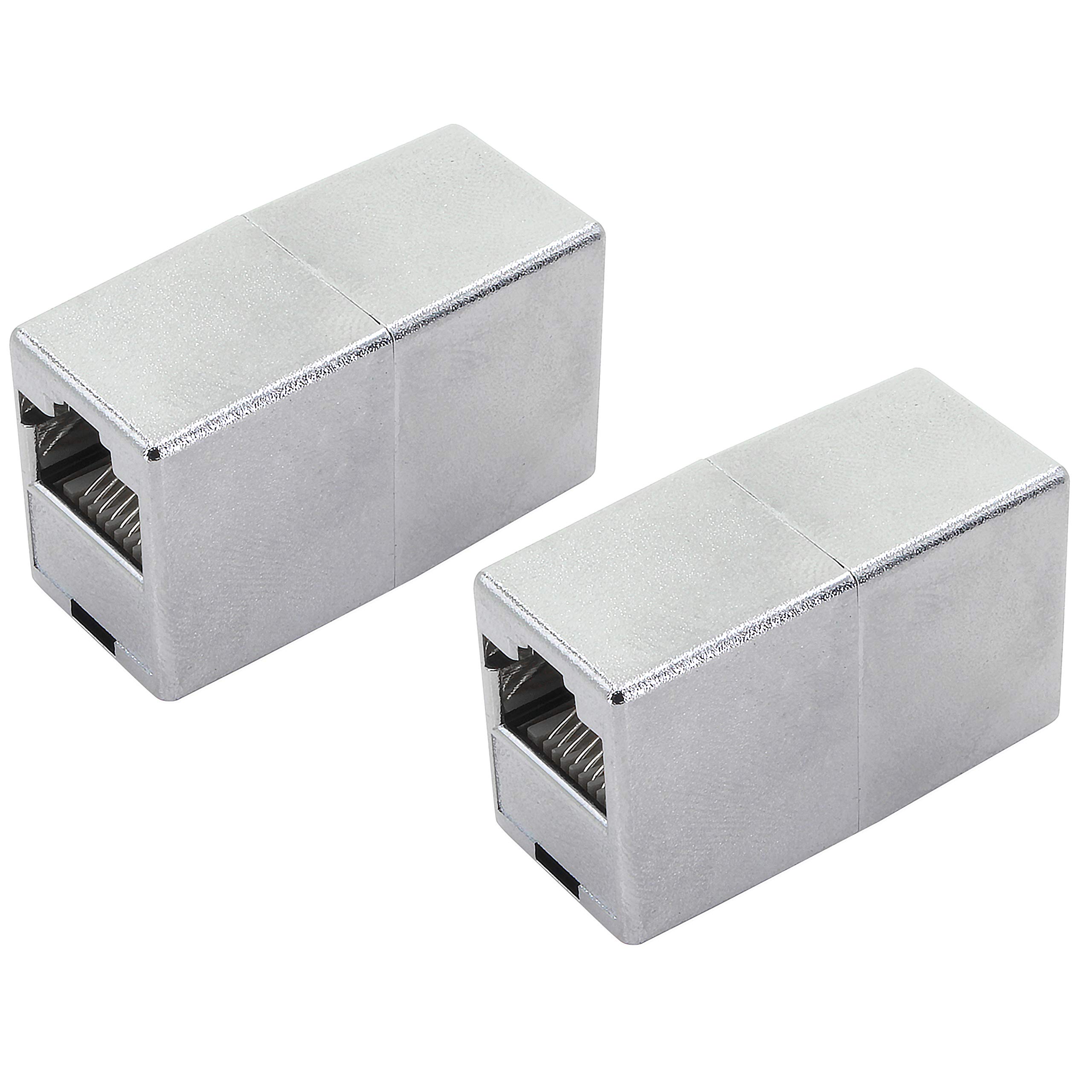 1aTTack.de Cat. 6 cable connectors Cat6 cable connector RJ45 metallized shielded compatible with Cat5 Cat6 Cat7 Cat8 2 pieces