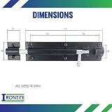 IRONTITE 2 Pack Tower Bolt Black 150mm Gate Bolt for Wooden Gates view 4