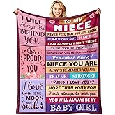 Niece Gifts from Auntie - Gifts for Niece from Aunt Uncle - To My Niece‘s Blanket from Aunt - Christmas Mothers Day Birthday Graduation Gift for Nieces - Best Nieces Present - Throw Blanket 50"x60"
