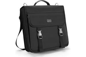 Banero 3" D-ring Zipper Binder with 700+ Sheets Capacity, 3-ring Zip Up Binder with Shoulder Strap for School, College, Office, Compatible with 13" MacBook & 12.9" Tablet (Black)