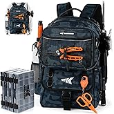 KastKing BaitSpace 50L Fishing Tackle Backpack with Removable Bait Binder,2 Rod Holders Storage Fishing Gear and Equipment