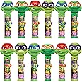 Pop Ups! Teenage Mutant Ninja Turtle Lollipop Holder - 12 Lollipops with Cases - Individually Wrapped Candy Party Favors - TMNT Candy - Bulk Set of 12