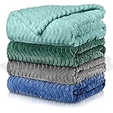 Frienda 4 Pcs Baby Fuzzy Blanket Fluffy Baby Blanket for Boys Girls Soft Warm Infant Newborn Toddler Receiving Nursery Bed Supplies, 32 x 24 Inch(Classic Color)