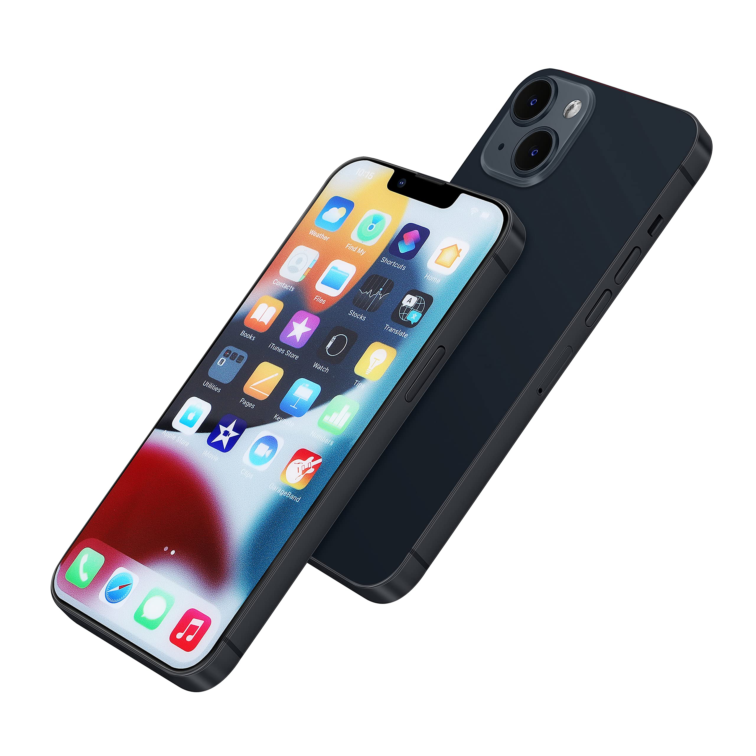 Perusha Without Logo Non-working Phone Dummy Display Model Pretend Phone toy for Phone 13 Pro Max 13 mini (6.1 inches, Black Colorscreen)