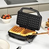 Salter Double Waffle Maker 900W Non-Stick Plates Auto Temp Control view 5
