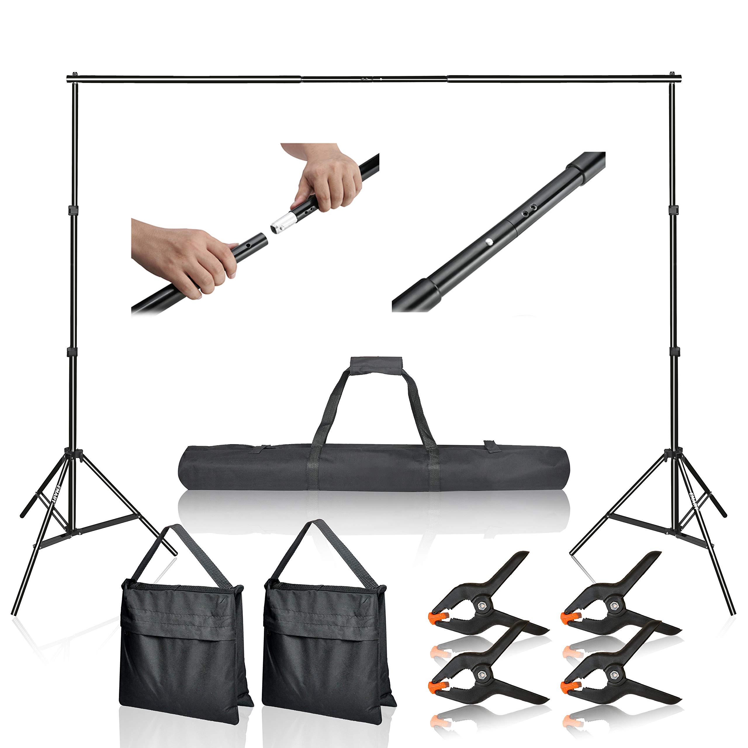 Emart Photo Video Studio 10Ft Adjustable Background Stand Backdrop