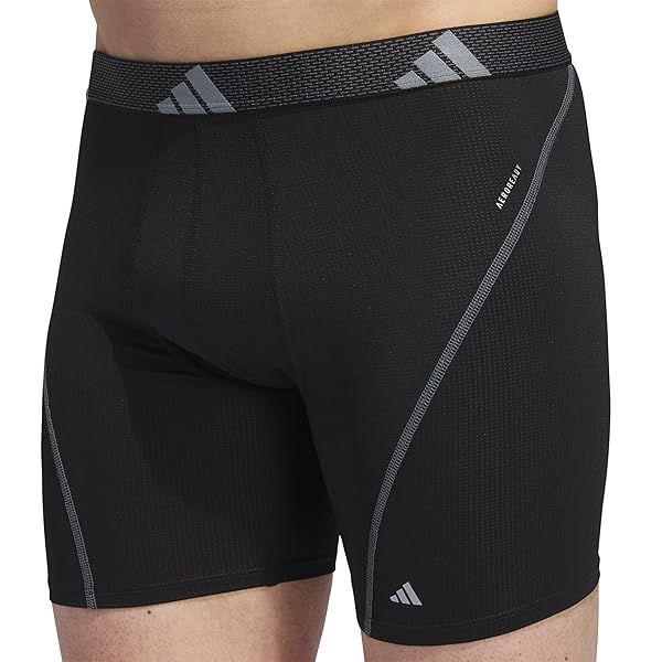 ADIDAS MEN’S PERFORMANCE MESH BOXER BRIEFS (3-PACK) MOISTURE-WICKING WORKOUT UNDERWEAR