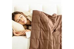 Luna Luxe Cotton Weighted Blanket for Adults - Soft Blankets Back to School Dorm Room Essentials - Oeko-Tex All-Season Travel