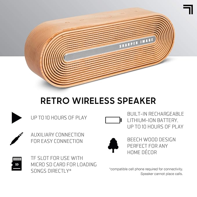 sharper image retro wireless speaker