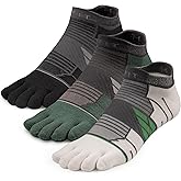 Kfit Toe Socks for Men Women COOLMAX Athletic Running Five Finger Socks Ankle Compression Breathable Lightweight 3 Pair