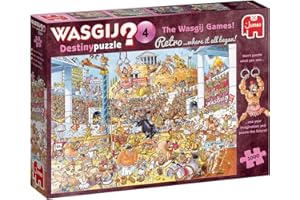 Jumbo, Wasgij, Retro Destiny 4 - The Wasgij Games!, Unique Jigsaw Puzzles for Adults, 1,000 Piece